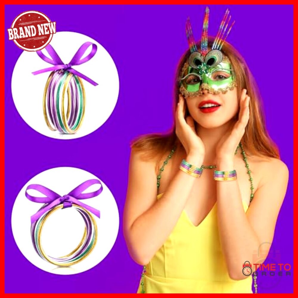 Glitter Jelly Bangles Stackable Silicone Bracelet… - image 3